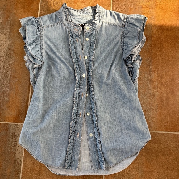 Veronica beard Tennille ruffled blouse - Picture 2 of 5